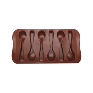 Molde-Silicona-Cuchara-6-Cavidades-Chocolatatería