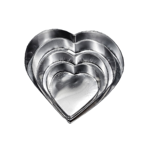 Molde para Torta y Ponqué Aluminio Forma Corazón